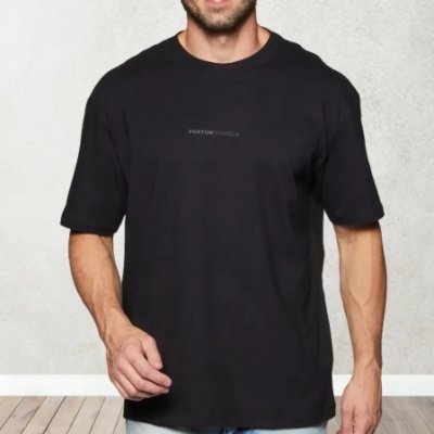 Camiseta Foxton Oversize Br Preto Lisa