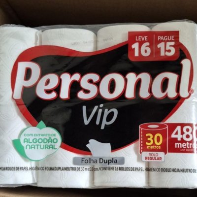 Personal Papel Higiênico Vip Folha Dupla 16 Rolos