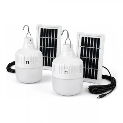 Luminárias Solar Led Recarregáveis USB com Gancho (Kit 2 Unidades, 127/220V)