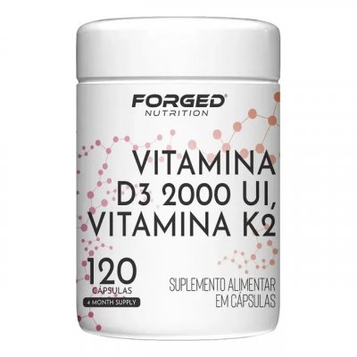 Vitamina D3 2000ui + K2 Mk7 — 120 Cápsulas (4 Meses) - Forged Nutrition