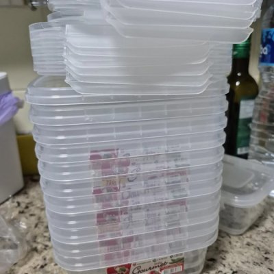 Kit 12 Potes Marmita Reutilizáveis 750ml