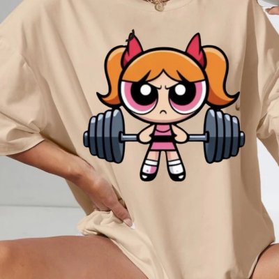 T-shirt Algodão Feminino Gym Larga Academia