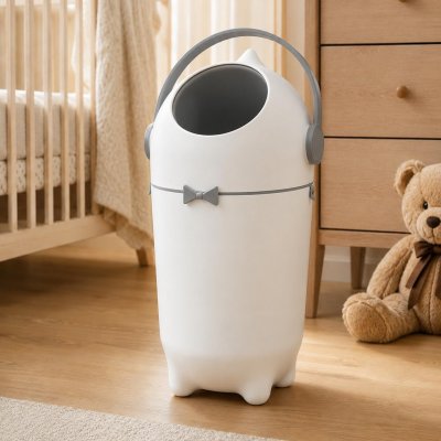 Lixeira Antiodor para Fraldas 10L com Alça Prática