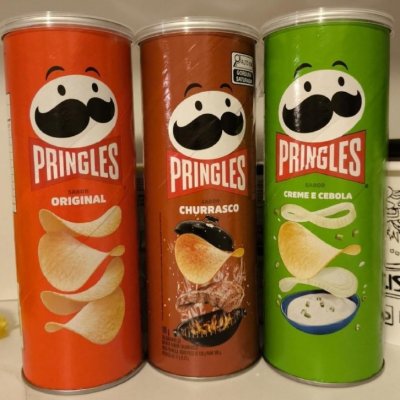 Pringles Pack Salgadinho 3 Sabores Original Creme e Cebola e Churrasco