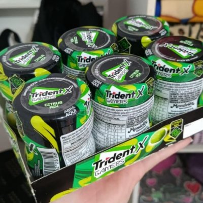 Chiclete Trident X Gamers Citrus Mix - Caixa com 6 unidades