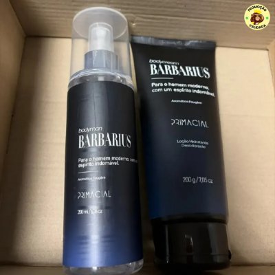 Kit Body Splash Barbarius Hidratante Desodorante