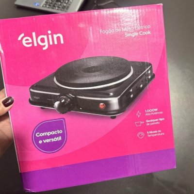 Fogão Elétrico Portátil Cooktop Elgin Single Cook 1 Boca 110V
