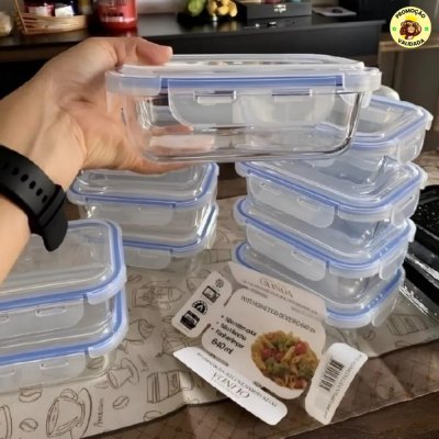 Kit 10 Potes Hermeticos Vidro 640ml Starhouse