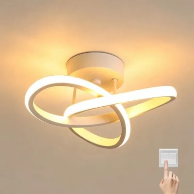 Luminaria Teto Led Pendente Lustre Moderna Para Quarto Sala 127/220v Branco