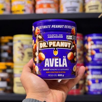 Pasta de Amendoim Avelã 600g C/ Whey Protein - Dr. Peanut