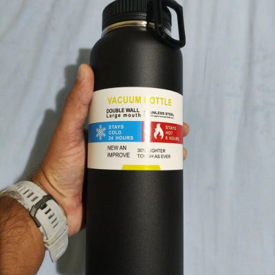 Garrafa Térmica Isolada A Vácuo 1200ml Preto