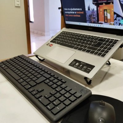 Teclado e Mouse sem fio Dell Km3322w Preto