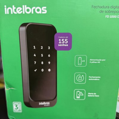 Fechadura Digital FD1000D Preta Intelbras