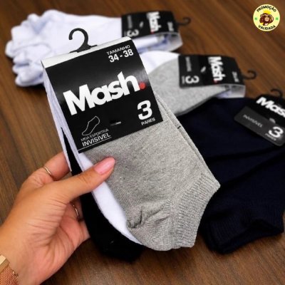 Kit 10 Pares Meia Invisível Soquete Algodão Confortável