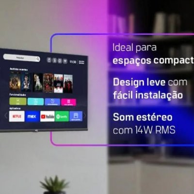 Smart TV HQ 32 HD com Android - tela sem bordas
