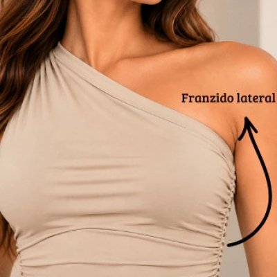 Blusa Feminina Um Ombro Só Assimétrica Justa
