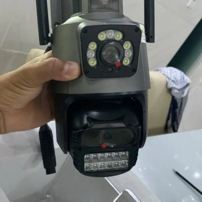 Kit 2 Câmeras IP ICSEE Lente Dupla Preto