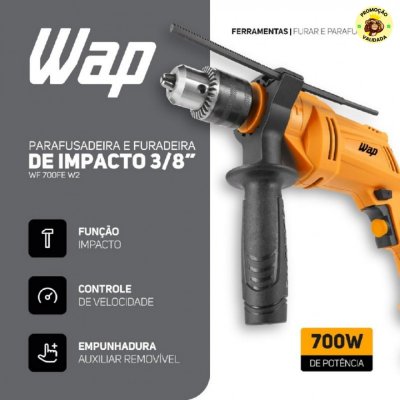 WAP Parafusadeira e Furadeira Impacto 3/8