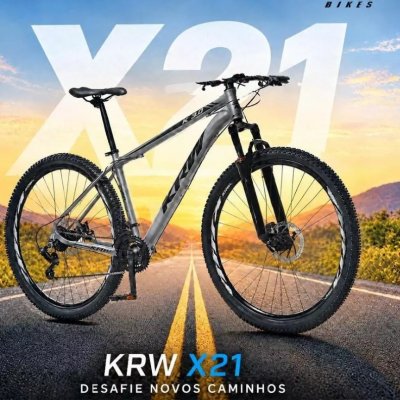 Bicicleta Aro 29 Krw Alumínio 21v Freio a Disco