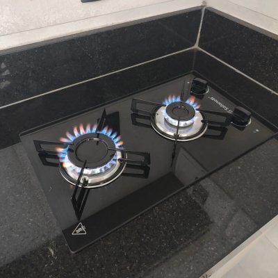 Cooktop Safanelli Vidro Preto 2 Bocas GLP