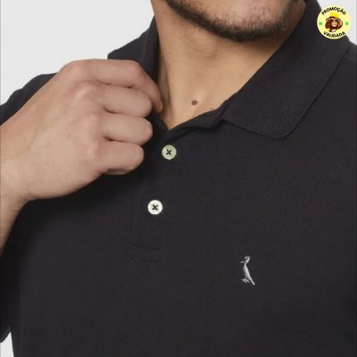 Camisa Reserva Masculino Polo Regular Essence Preto Liso