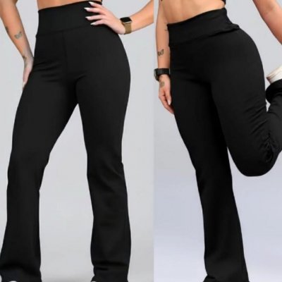 Calça Legging Leg Flare Zero Transparência