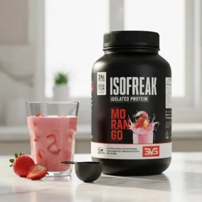 Whey Isolado Isofreak 900g Sabor Morango