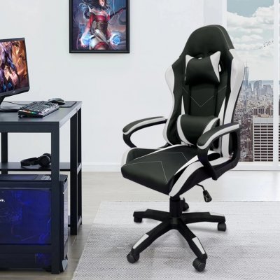 Cadeira Gamer Reclinável com Almofadas Ajustáveis