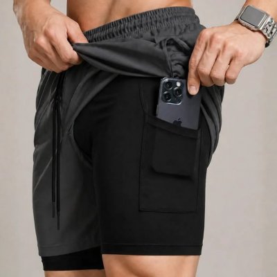 Kit 4 Shorts 2 Em 1 Masculino Dryfit
