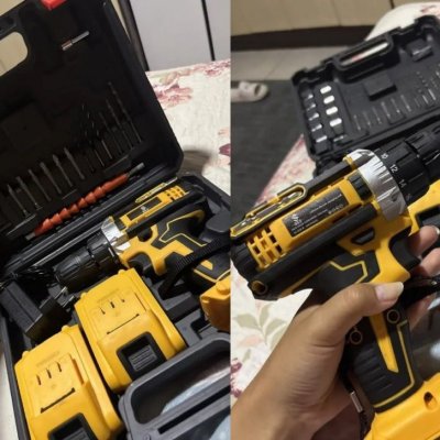 Parafusadeira Furadeira 48v Profissional 2 Baterias Sem Fio