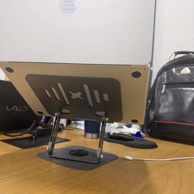 Suporte de Mesa Metal 360° Notebook Preto