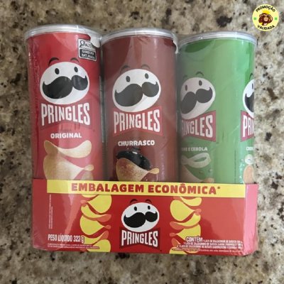 Pringles Pack Promo Salgadinho de Batata Frita 3 Sabores