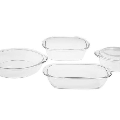 Conjunto de Assadeiras Sempre Quadrada - de Vidro 4 Peças