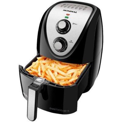 Air Fryer Elétrica Mondial - Grand Family Inox AFN-50-BI Preto