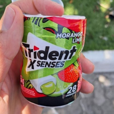 Chiclete Trident XSenses Morango Lime Sem Açúcar - 6 unidades