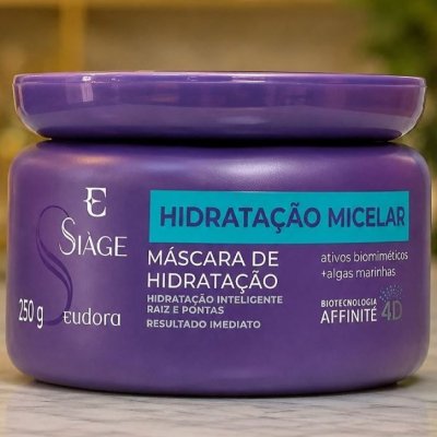 Eudora Siàge Hidratação Micelar Máscara Capilar 250g