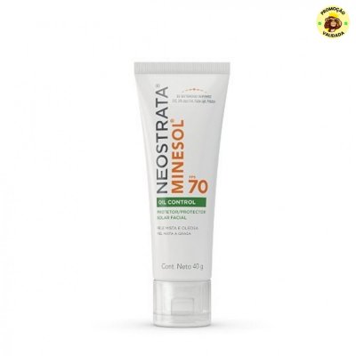 Protetor Solar Facial Minesol Oil Control, Sem Cor, FPS 70, 40g
