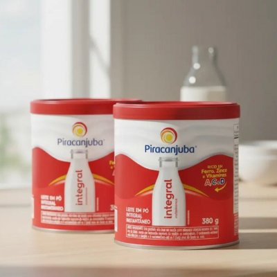 Leite em Pó Integral Instantâneo Piracanjuba Lata 380g