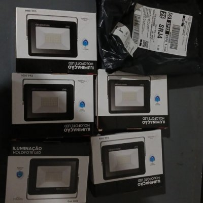 Kit 5 Refletores LED 100W IP67 6500K Bivolt