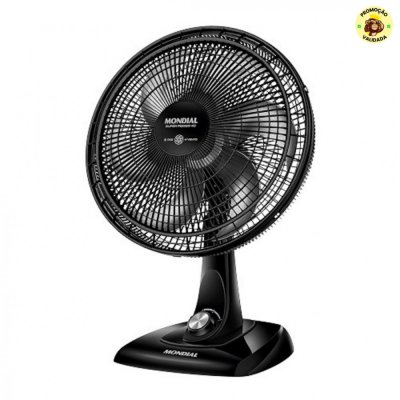 MONDIAL Ventilador de Mesa 40cm Super Power, Preto/Prata, 140W, 110V