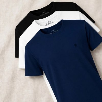 Kit 3 Camisetas Masculinas Polo Wear Sortido