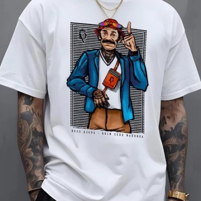 Camiseta Masculina Sr Madruga Estilo Street Wear