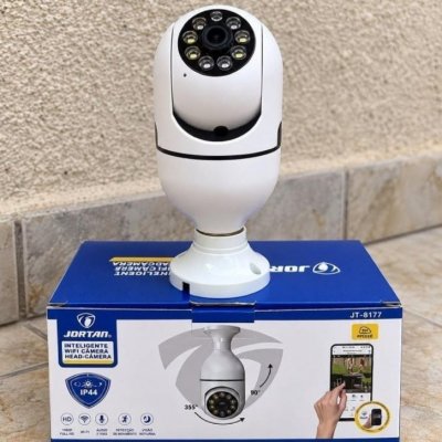 Câmera Lâmpada Segurança Inteligente Visão Noturna Hd Wifi