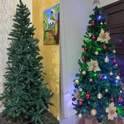 Árvore De Natal Grande 2,10 Metros 1000 Galhos