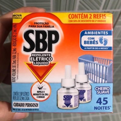 🦟 Repelente Elétrico Líquido SBP 45 Noites Cheiro Suave