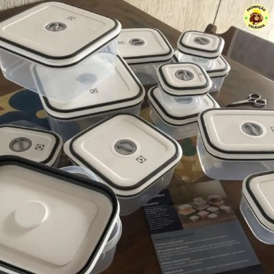 Kit com 12 Potes Hermeticos Electrolux