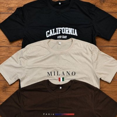 Kit 3 Camisetas Masculina 100% Algodão