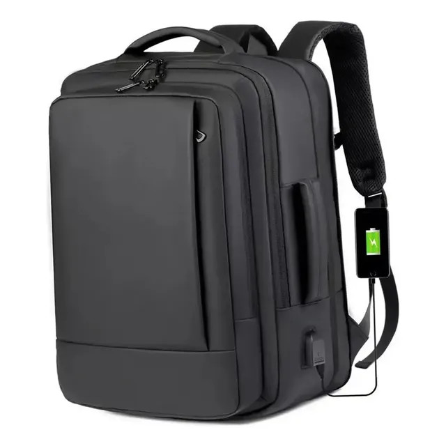 Mochila jiesipote-9242 À Prova D'água Reforçada Expansível Cor Preto
