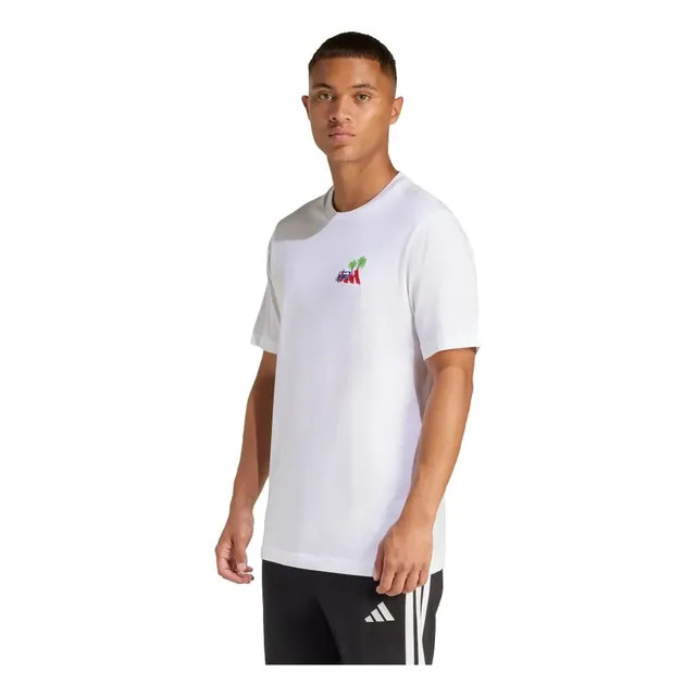 Camiseta Bordado Pequeno Estampa Surf adidas Branco / White M