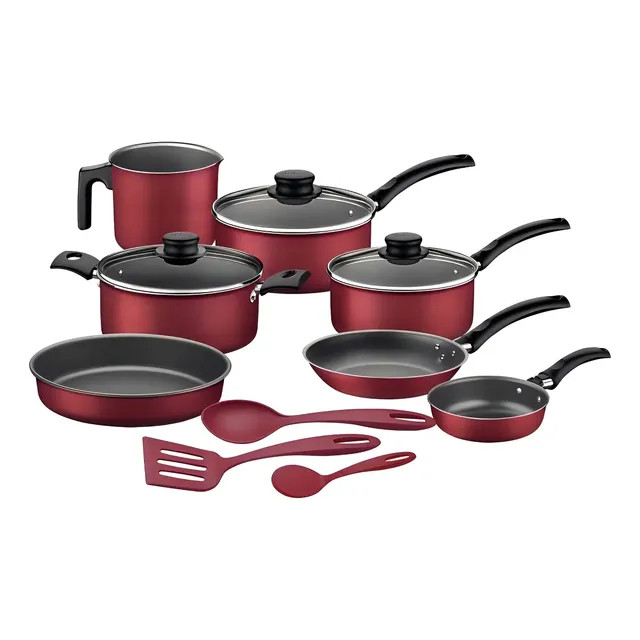 Jogo de Utensílios de Cozinha Tramontina Vermelho Turim — 10 Peças com Acessórios